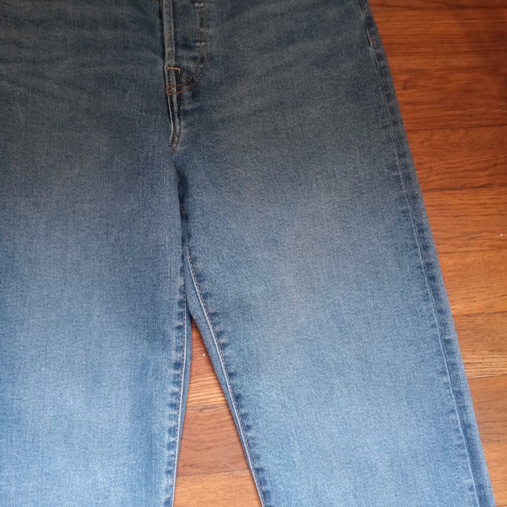 LEVI'S ribcage straight ankle jeans in summer slide (sz25) - Picture 6 of 14